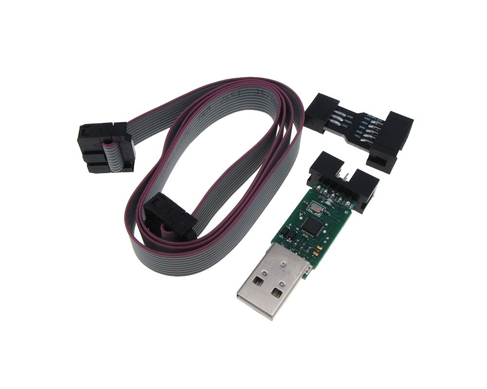 USB AVR Programmer w/ 6-Pin 10-Pin IDC ISP Connector For USBASP SMD