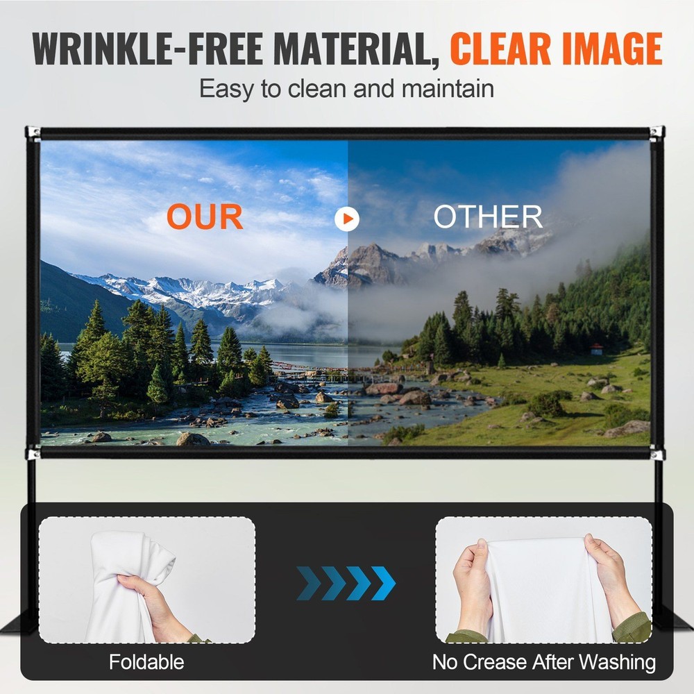 Large 150" 4K Visual Display Screen 16:9 with Modular Stand