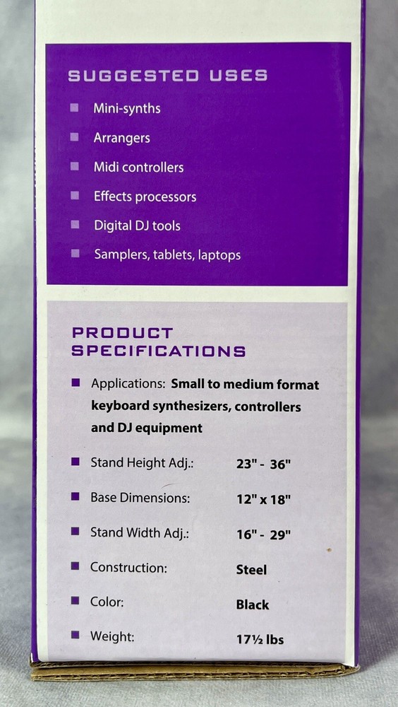 On-Stage Stands KS6150 Compact MIDI/Synth Utility Stand