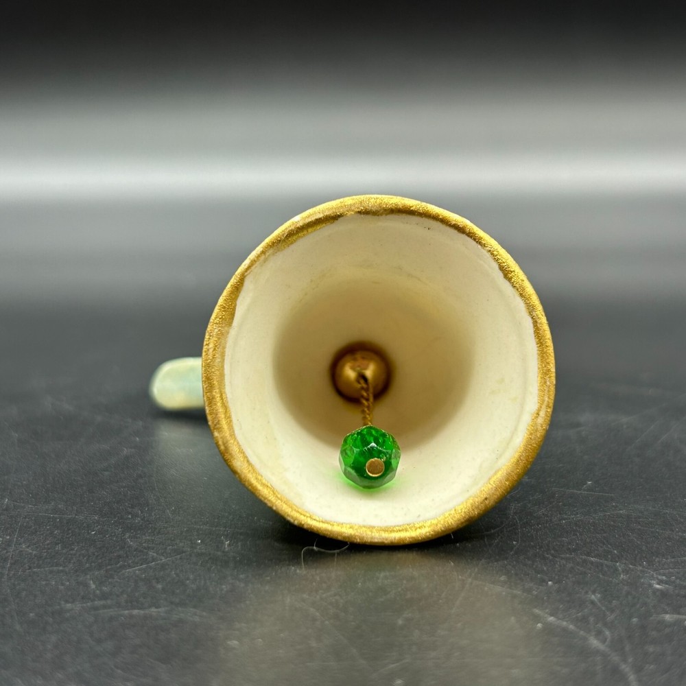Miniature Ceramic Bell with Bluebird Finial