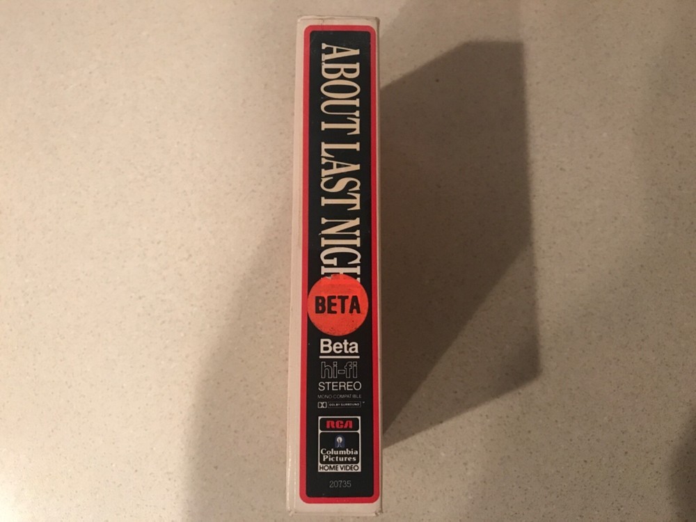 About Last Night... (BETA, 1987, RCA Sideload) Rob Lowe, Demi Moore