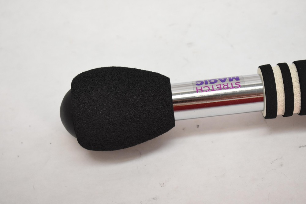 Stretch Magic Workout Bar Black Foam Grip Exercise Stick Home Gym Training Tool