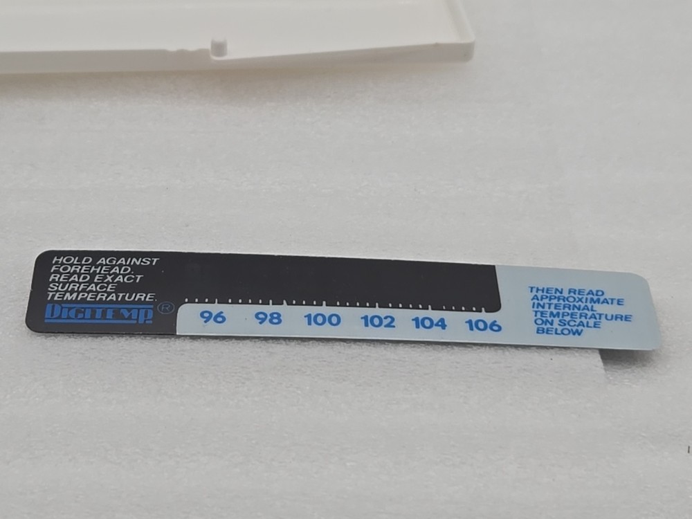 Vintage Digitemp Forehead Thermometer with Box Instructions & Plastic Case