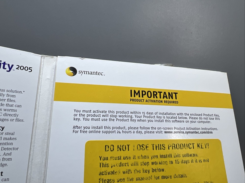 Norton Internet Security With Key Windows 2005 Mailer CD Vintage PC