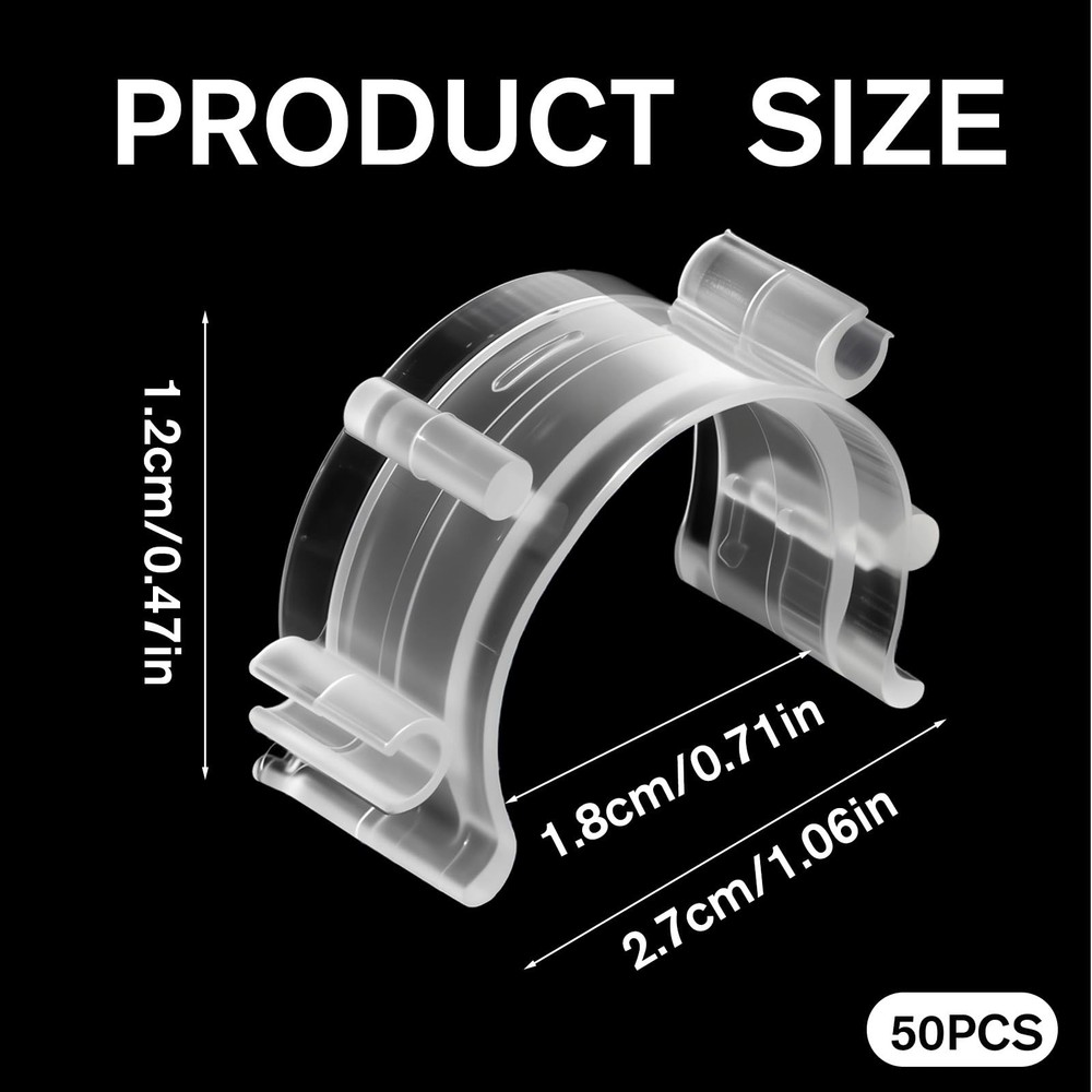 Sewing Bobbin Clips, 50 Pcs Clear Holder Plastic Tool White