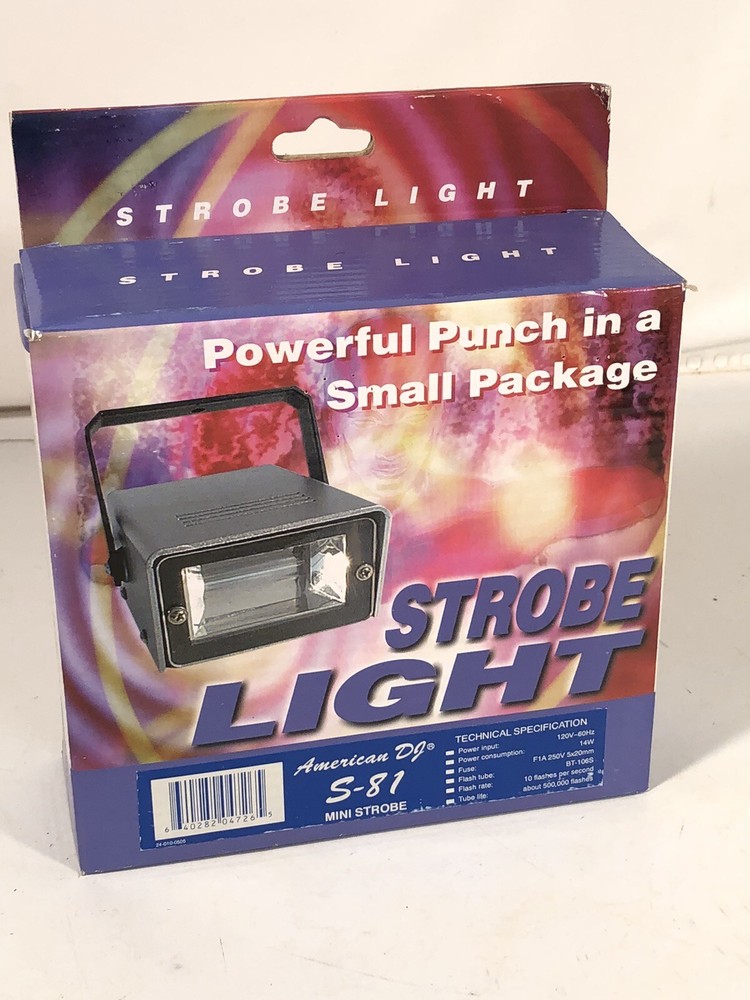 American DJ Model S-81 Mini Strobe Light New