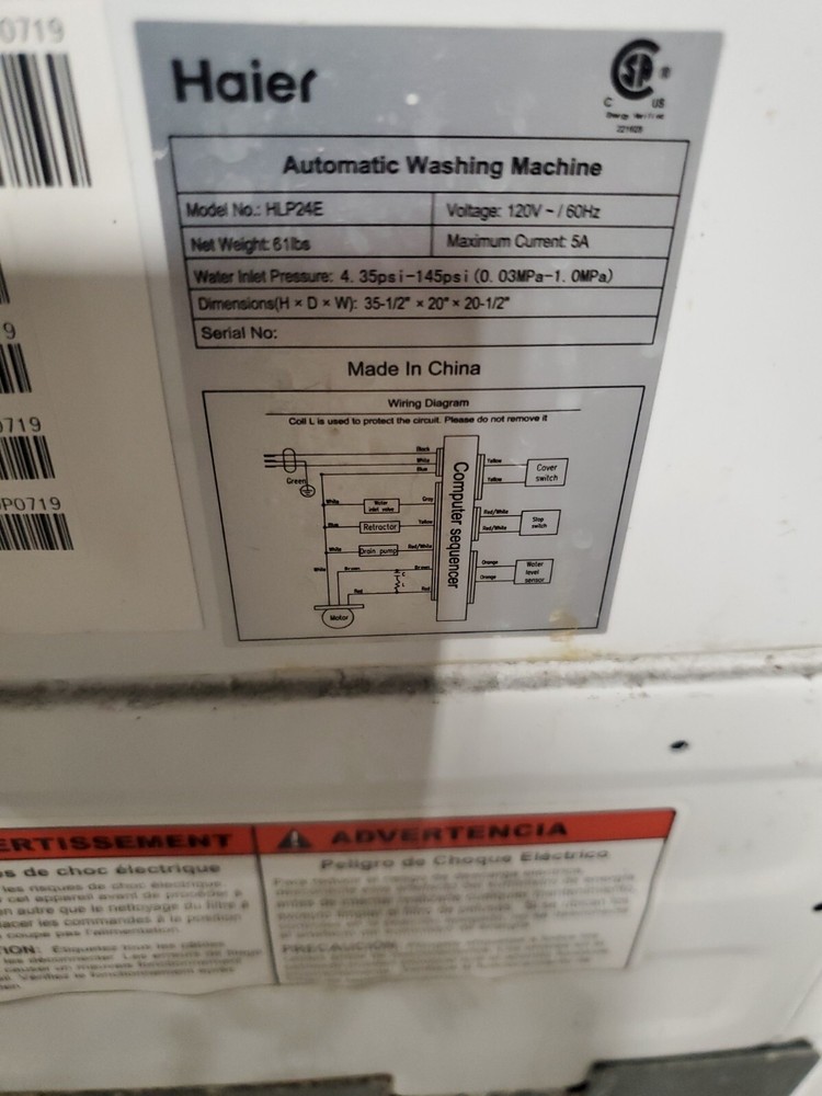 Haier Portable Washer HLP24E