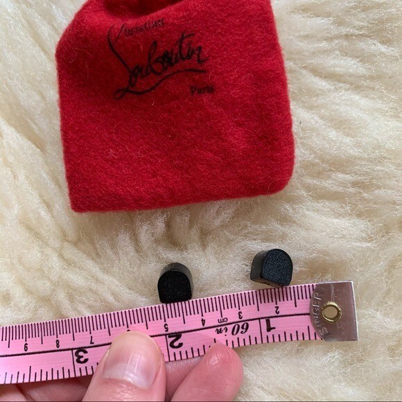 NEW Christian Louboutin Replacement Heel Caps Protector Black Tips 9mm