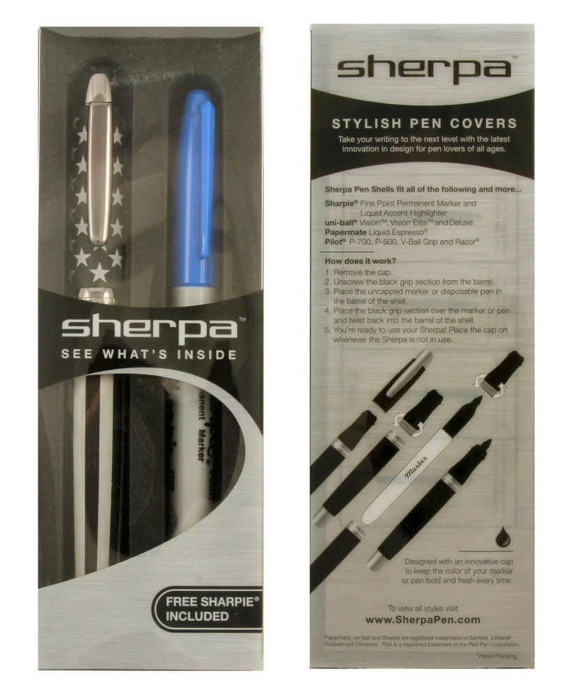 Sherpa #5065 Thin Blue Line Pen Holder With Blue Sharpie
