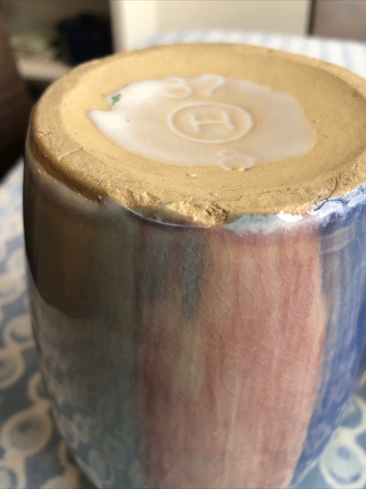Handsome Hull Hand Painted Stoneware Vase