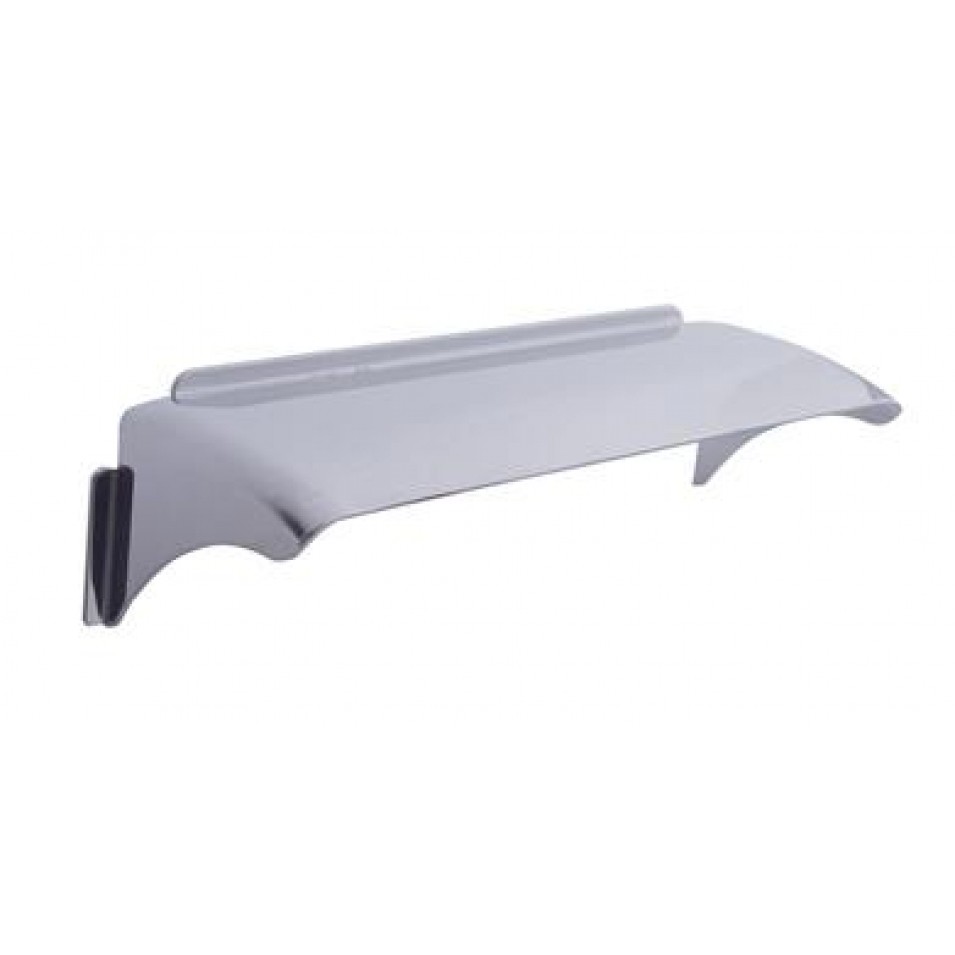 4" x 6" Stainless Steel Rectangular Headlight Visor - Curved w/o Louvers