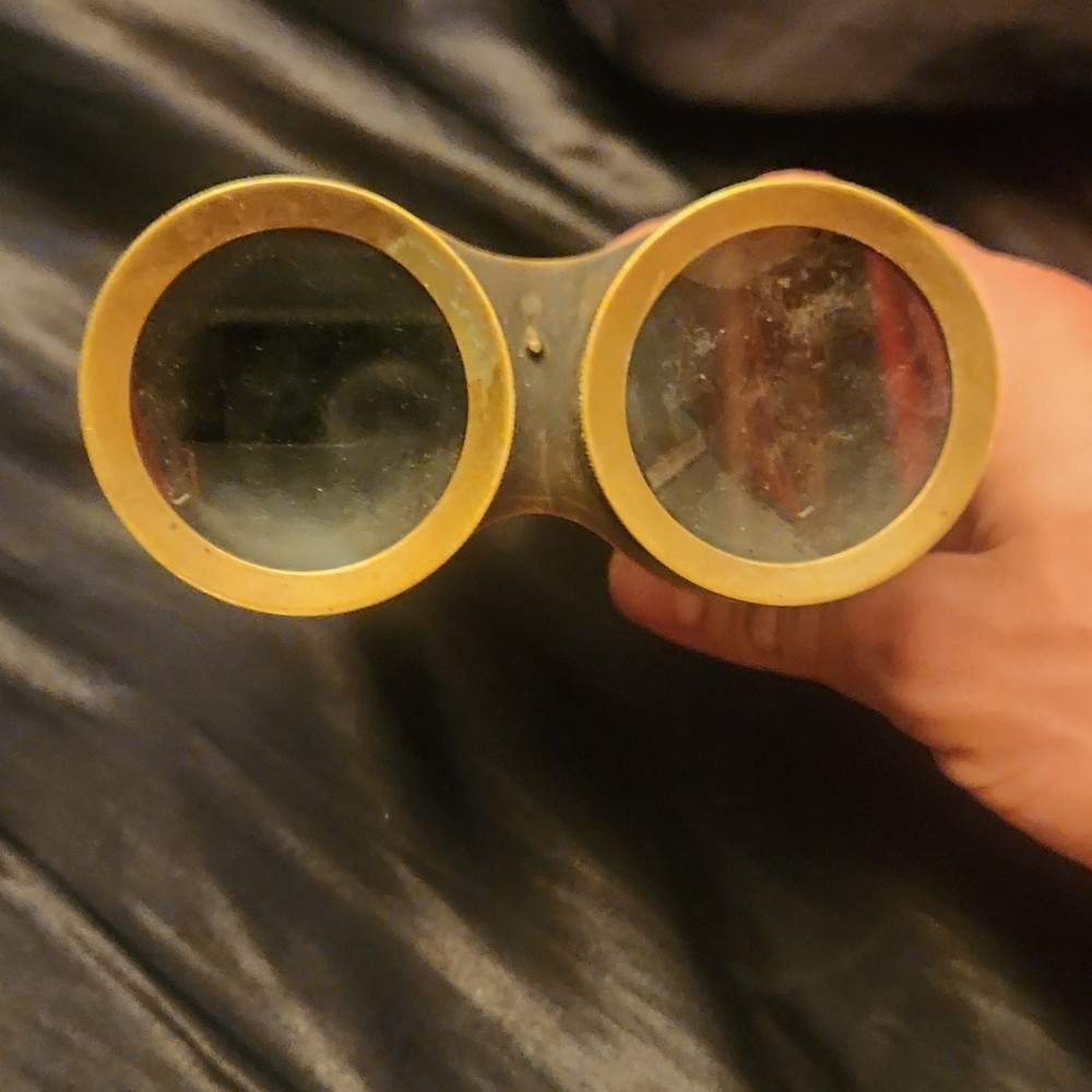 Antique Brass Binoculars Pre-1930 Vintage Optical Device