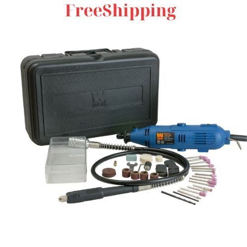 WEN Variable Speed Rotary Tool Kit Dremel Rotary Grinder Cutter with Flex Shaft