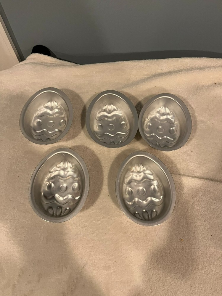 Two Bunny Head-Shaped Cake Pans & Five Egg-Shaped Cake pans
