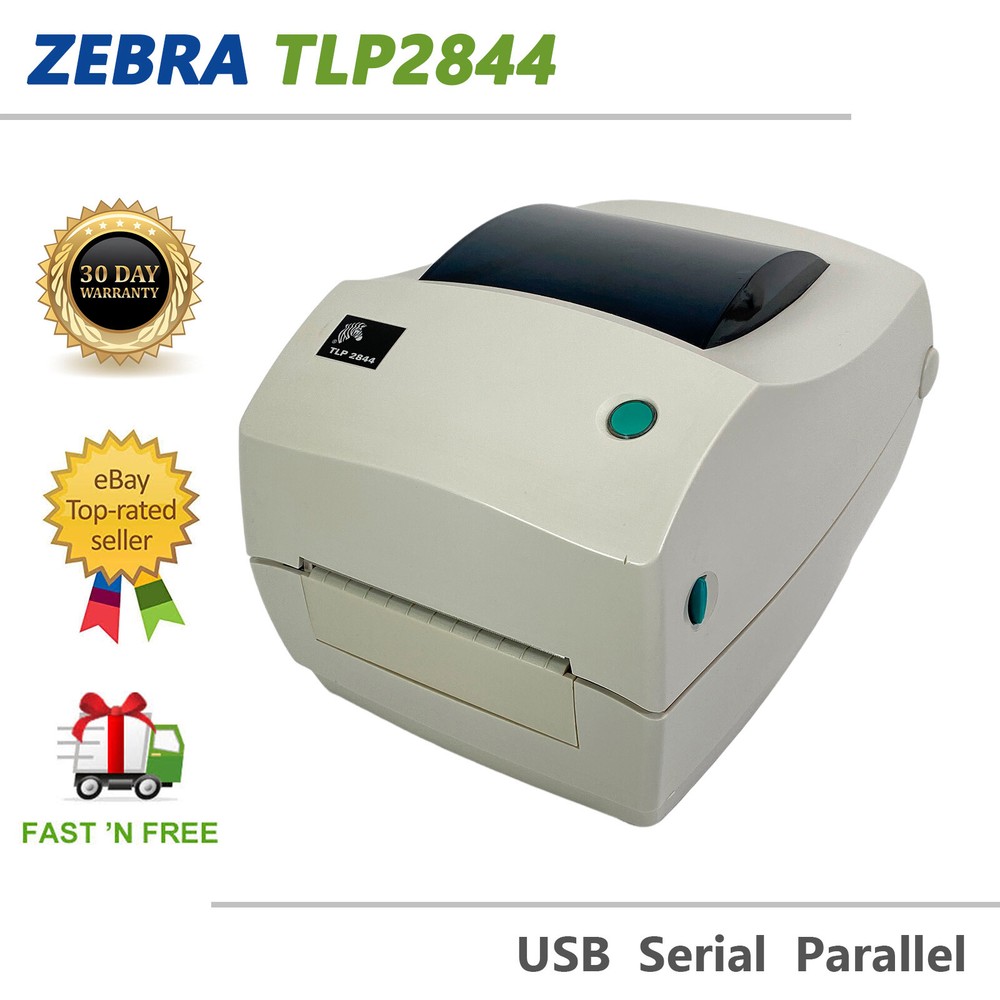 Zebra TLP 2844 Thermal Transfer Barcode Label Printer USB Serial Parallel