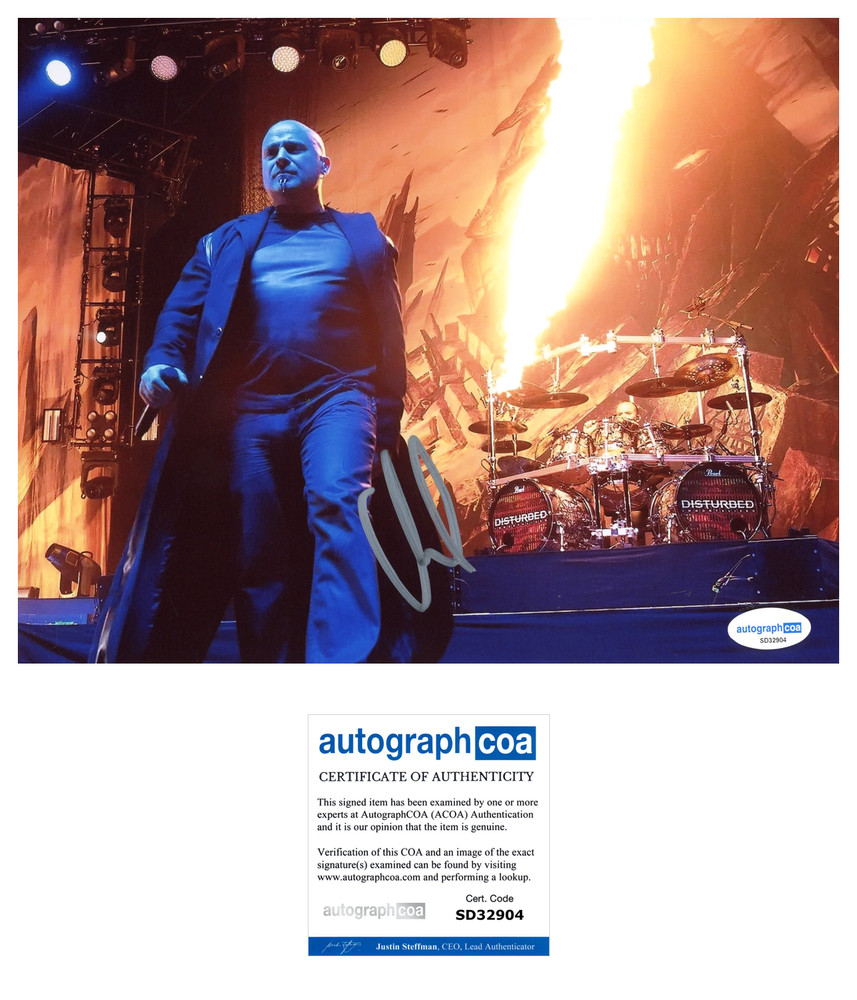 * DAVID DRAIMAN * signed 8x10 photo * DISTURBED * ACOA * 3