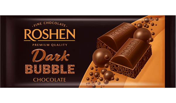 ROSHEN BUBBLE DARK CHOCOLATE Bars Ukrainian Sweets Candy Snacks 4x 80g 2.8oz