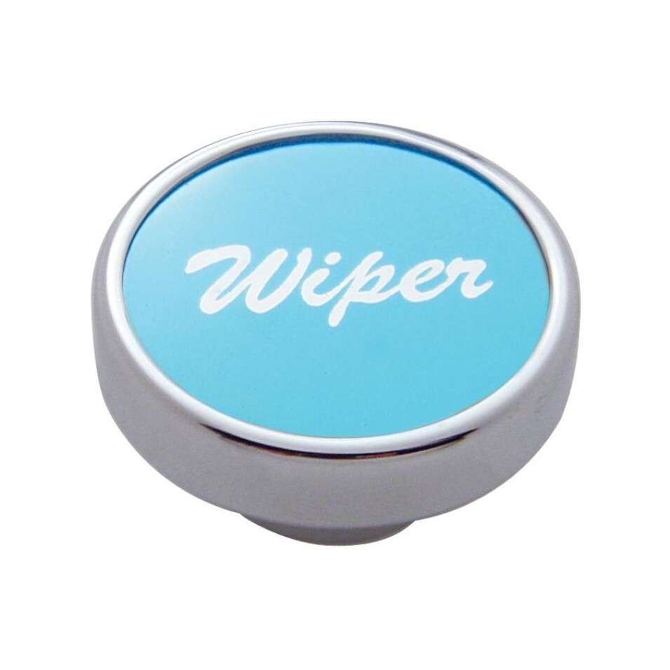 "Wiper" Dash Knob - Blue Aluminum Sticker