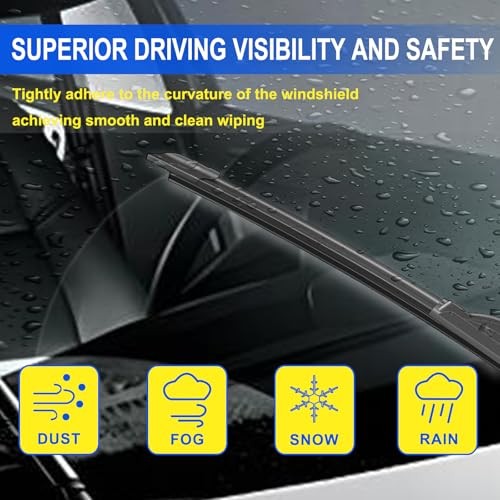 OEM Quality 26" + 18" Premium All-Seasons Durable Stable And Quiet Windshield