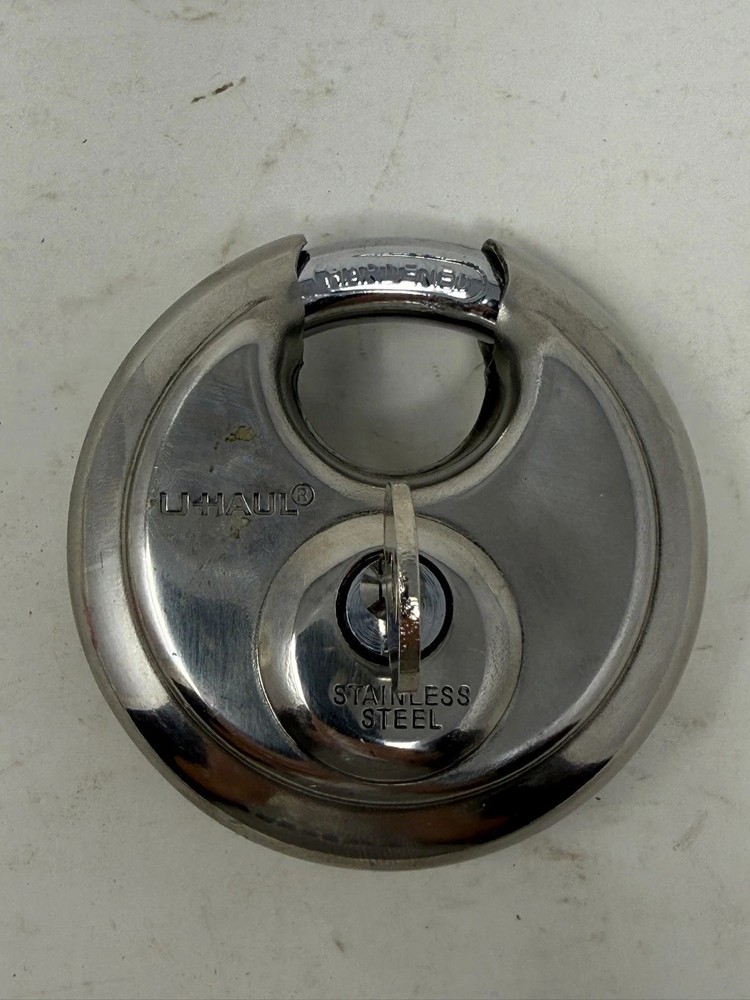 Uhaul keyed stainless steel lock