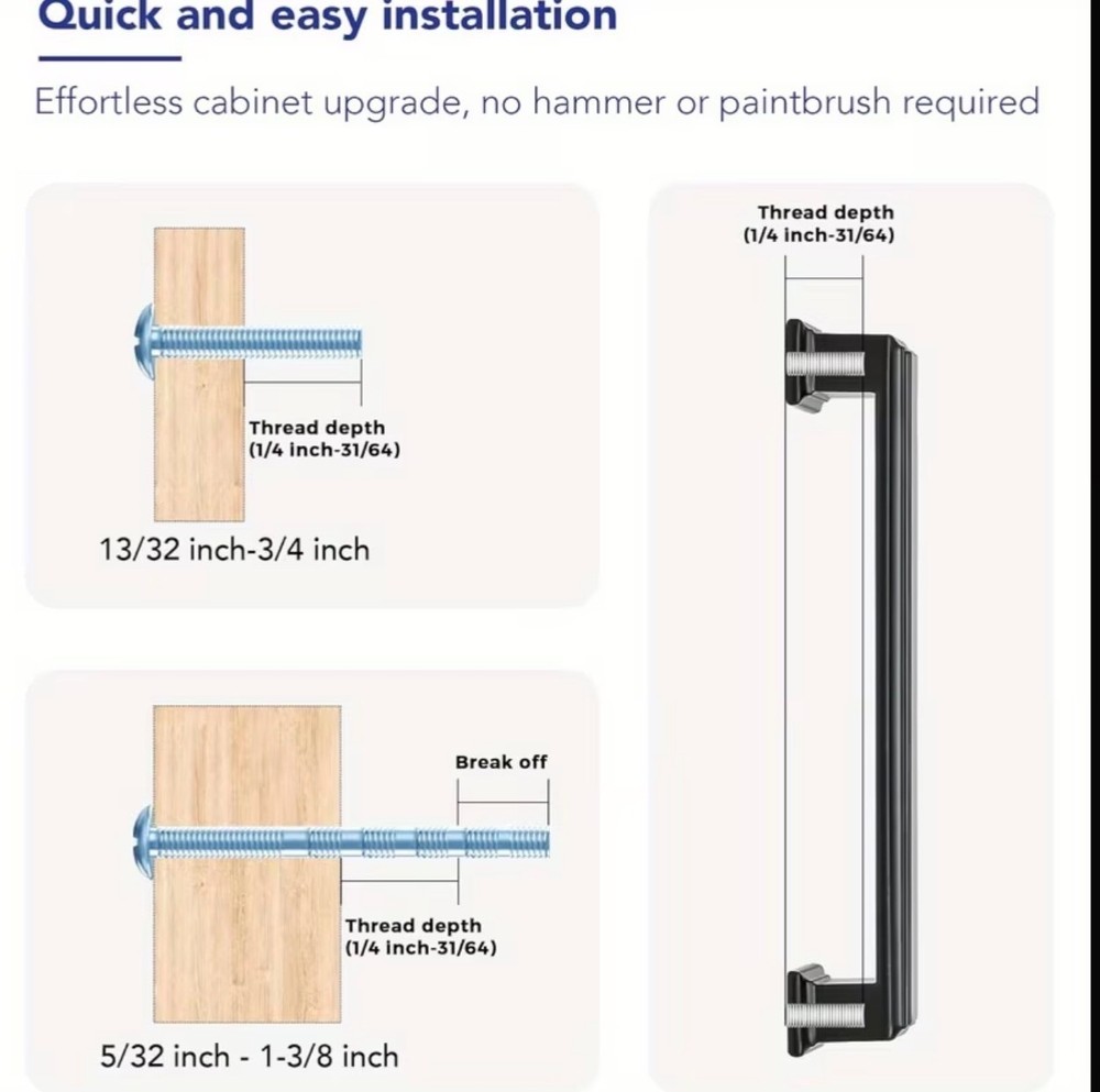 5in Matte Black Cabinet Handles Drawer Pulls Modern Kitchen Hardware