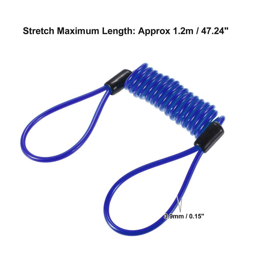 Brake disc lock motorcycle alarm disc lock safety cable blue