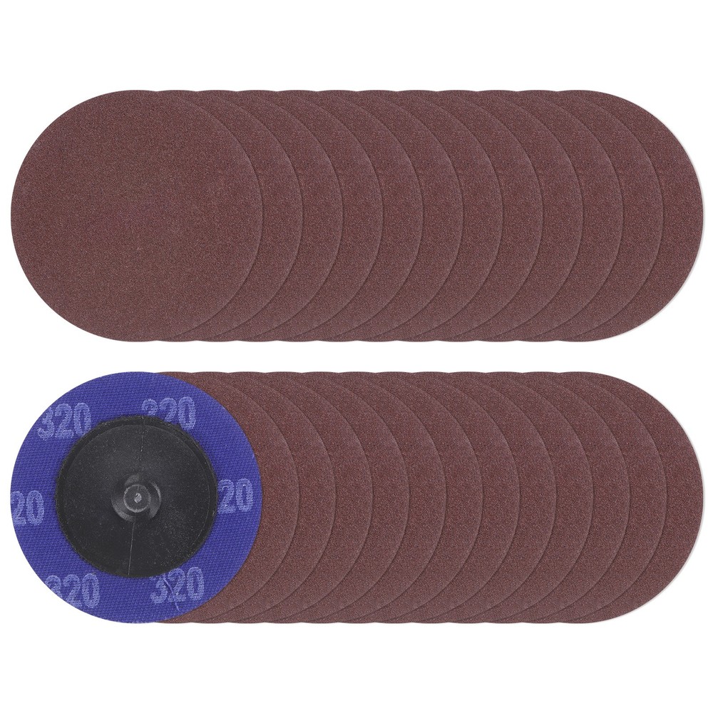 25pcs 2" 320 Grit Quick Change R-Type Sanding Discs Aluminum Oxide