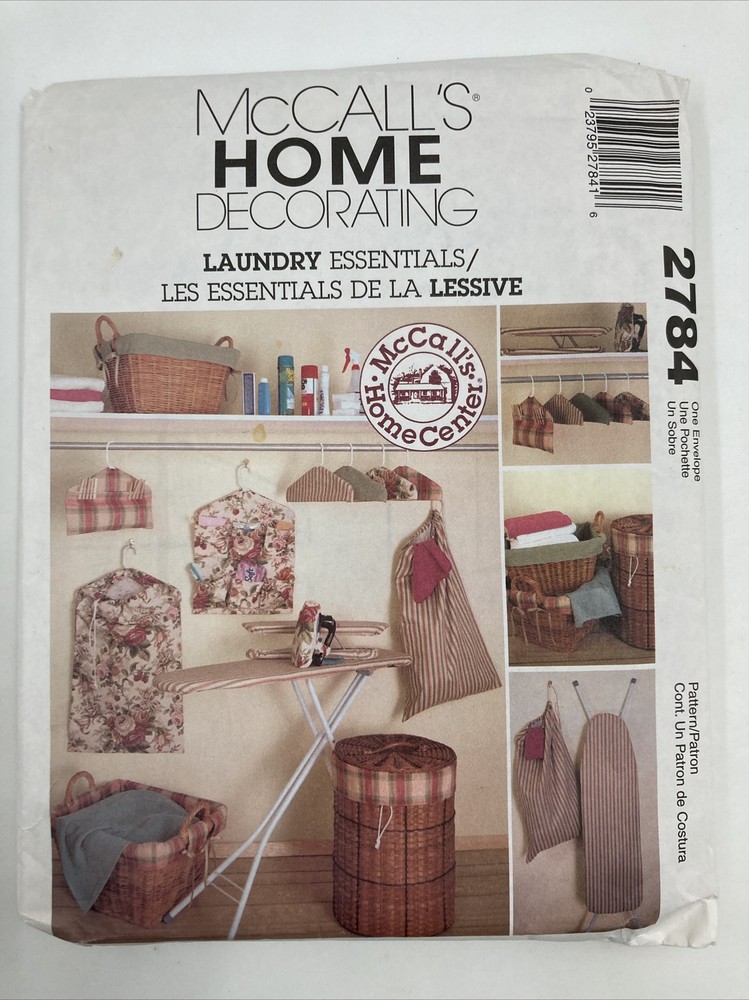 McCalls Pattern For 9 Different Laundry Essentials Items Uncut C13r