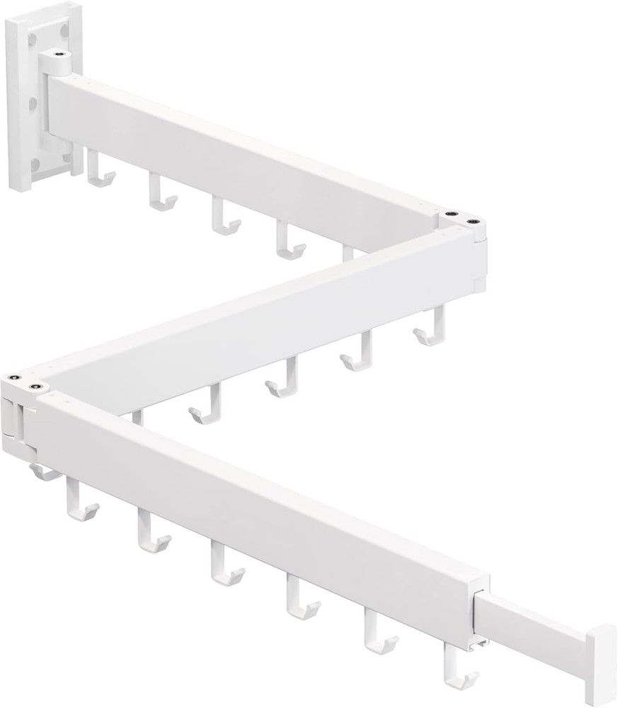 Wall Mounted Drying Rack, Foldable Drying Rack, Retractable, Foldable, White