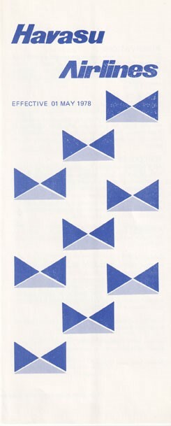 Havasu Airlines timetable 1978/05/01