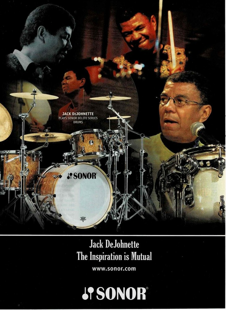 SONOR DRUMS - Jack DeJohnette  - 2008 Print Ad