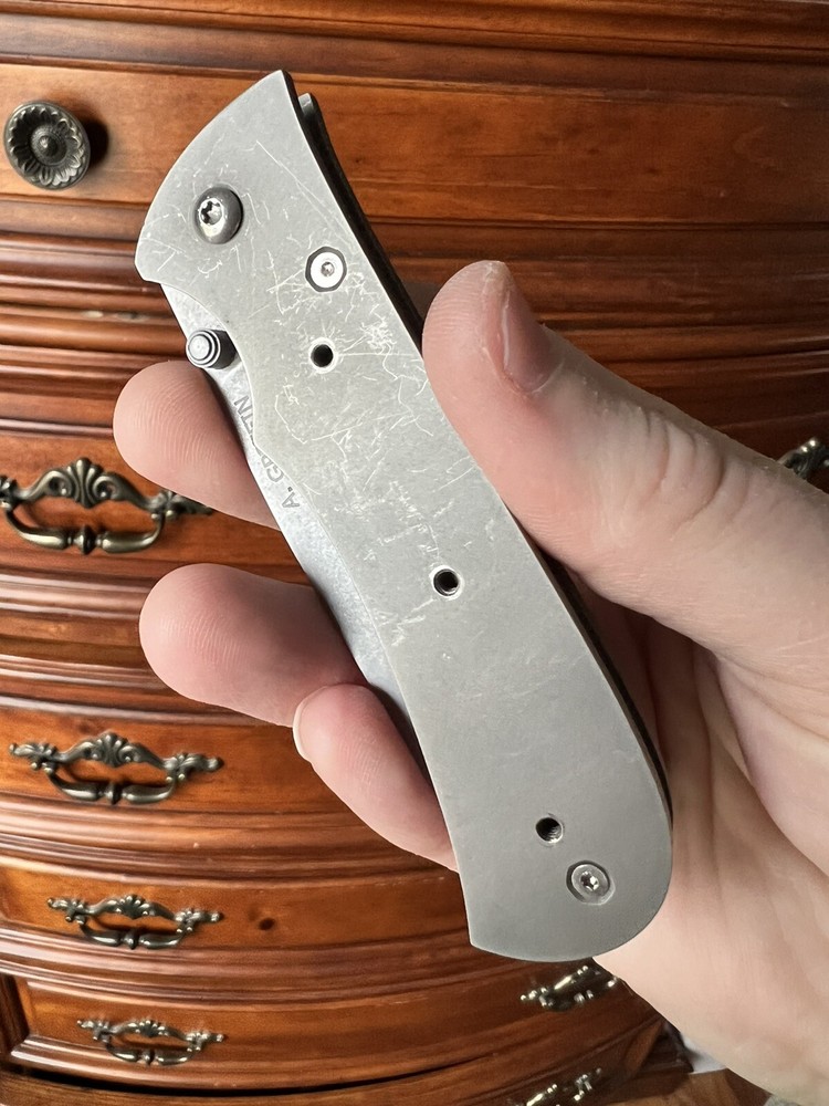 Anthony Griffin Full Custom Hunter Titanium Folding Knife RARE