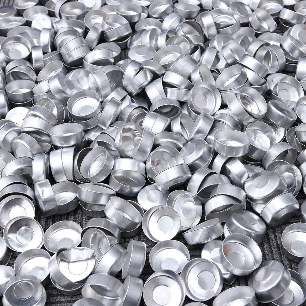 300 Pieces Aluminum Candle Making Containers Tea Light Empty Case