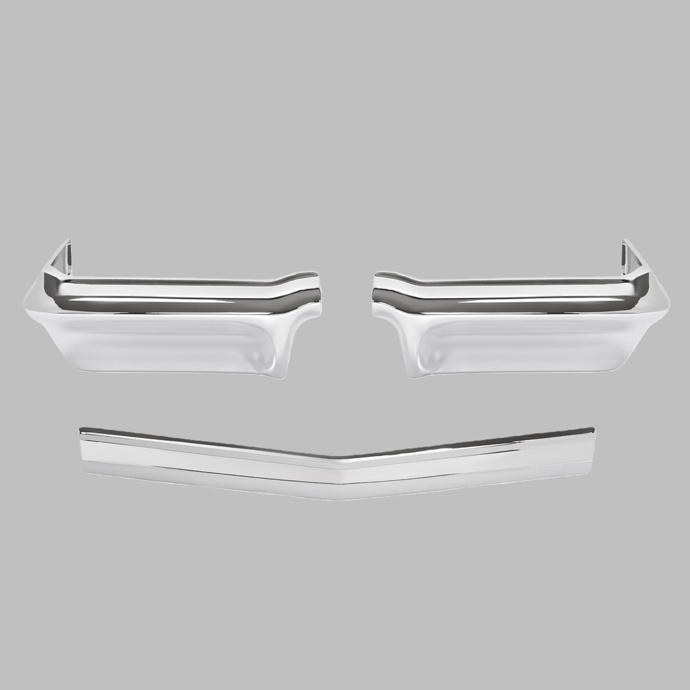 Chrome Front Bumper Panel Replacement Triple Set For Chevy Impala 1963 3PCS
