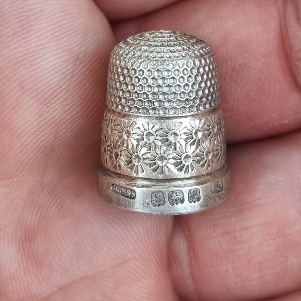 Antique Solid Silver Thimble Birmingham 1926 Henry Griffith & Sons