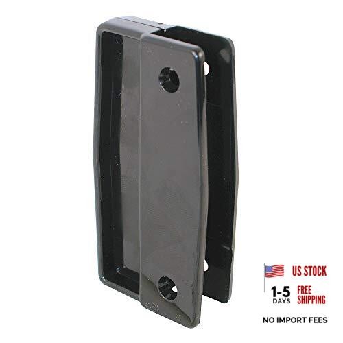 MP111 Sliding Screen Door Pull Set, 3 In. Hole Center, Plastic, Black (2 Pack)