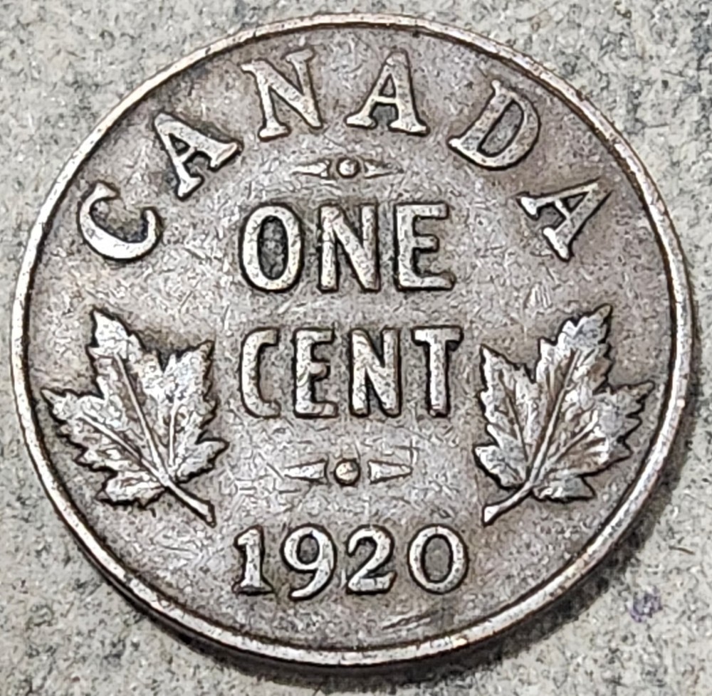 CANADA 🇨🇦 ONE (1) CENT COIN 1920 (KING GEORGE V)
