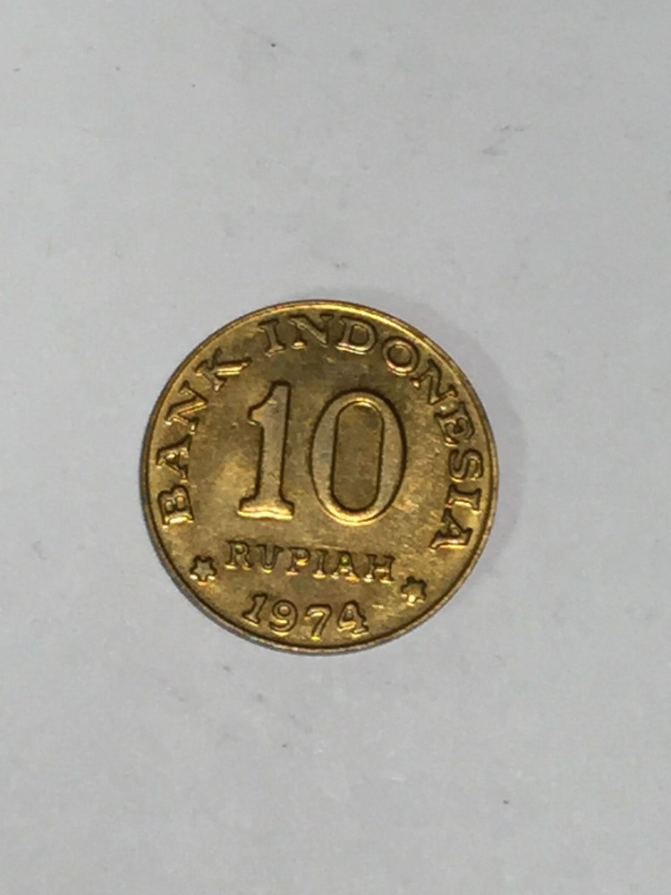 Monnaies, Indonésie 10 rupiah 1974
