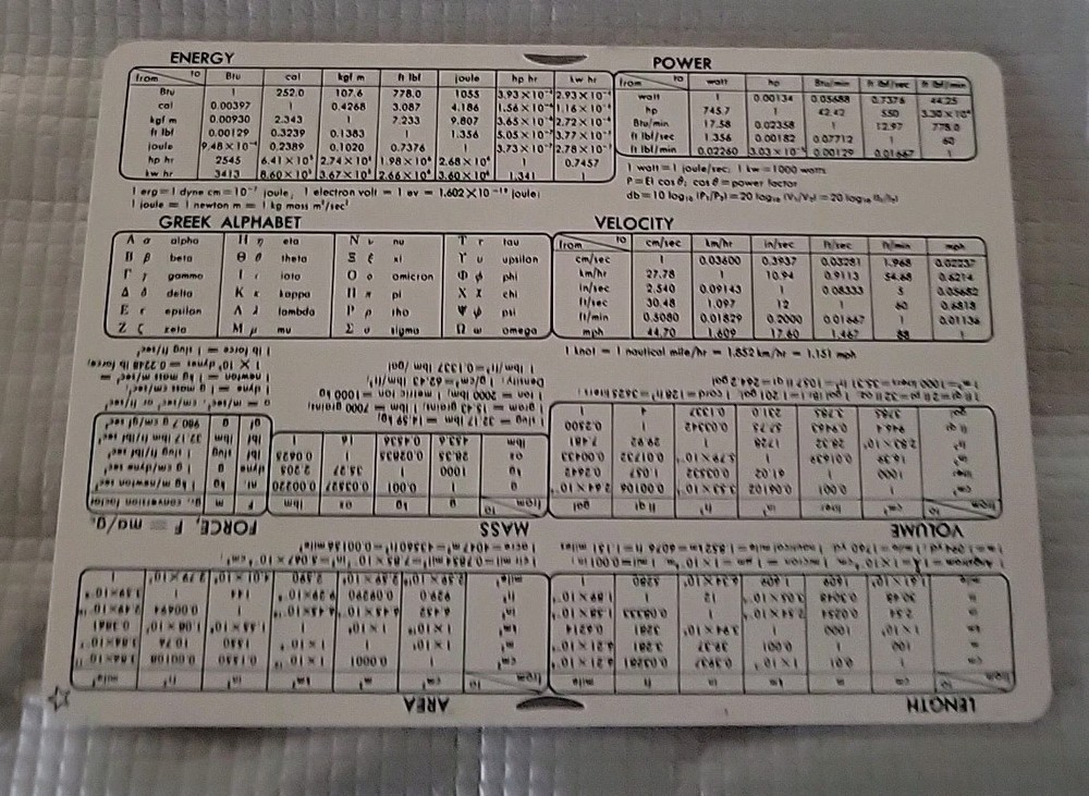 1968 Concise Circular Slide Rule w/ Science Tables Sama & Etani Great Condition