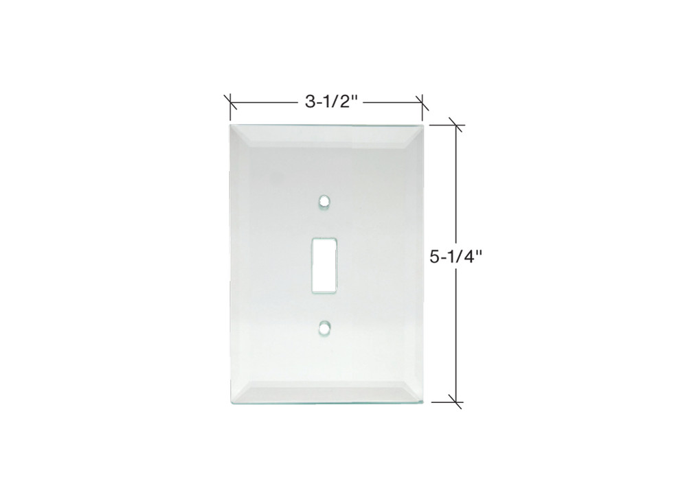 FHC MP3C Clear Single Toggle Switch Glass Mirror Plate