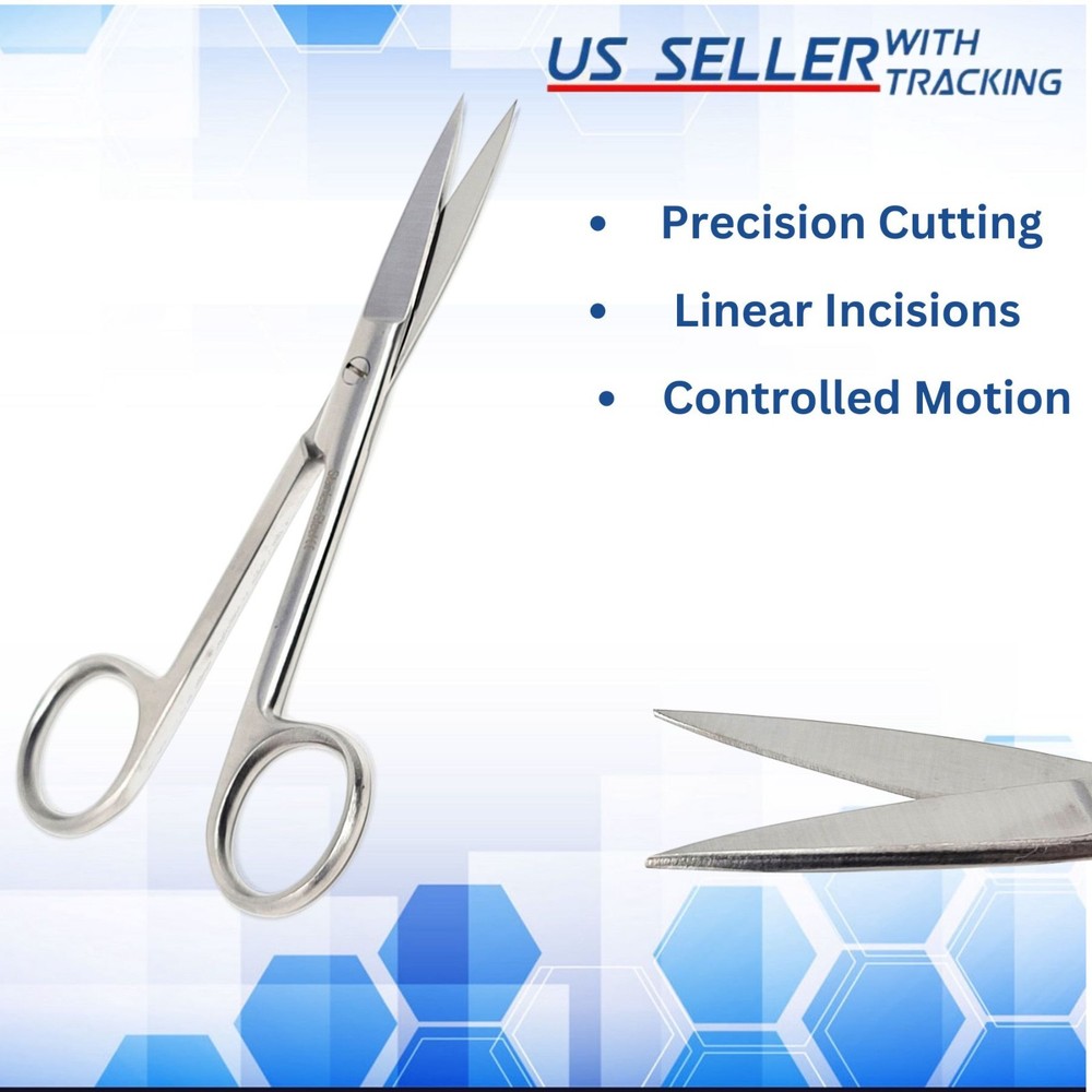 Operating Scissors Veterinary Instrument 6.50" Sharp Sharp Straight Stainless