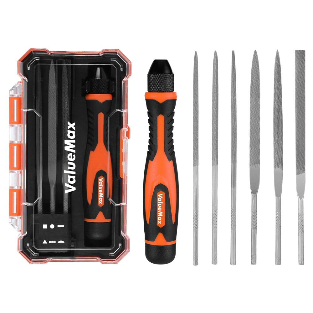 ValueMax 7PC Needle File Set Round HalfRound Flat Warding Square Triangular Flat