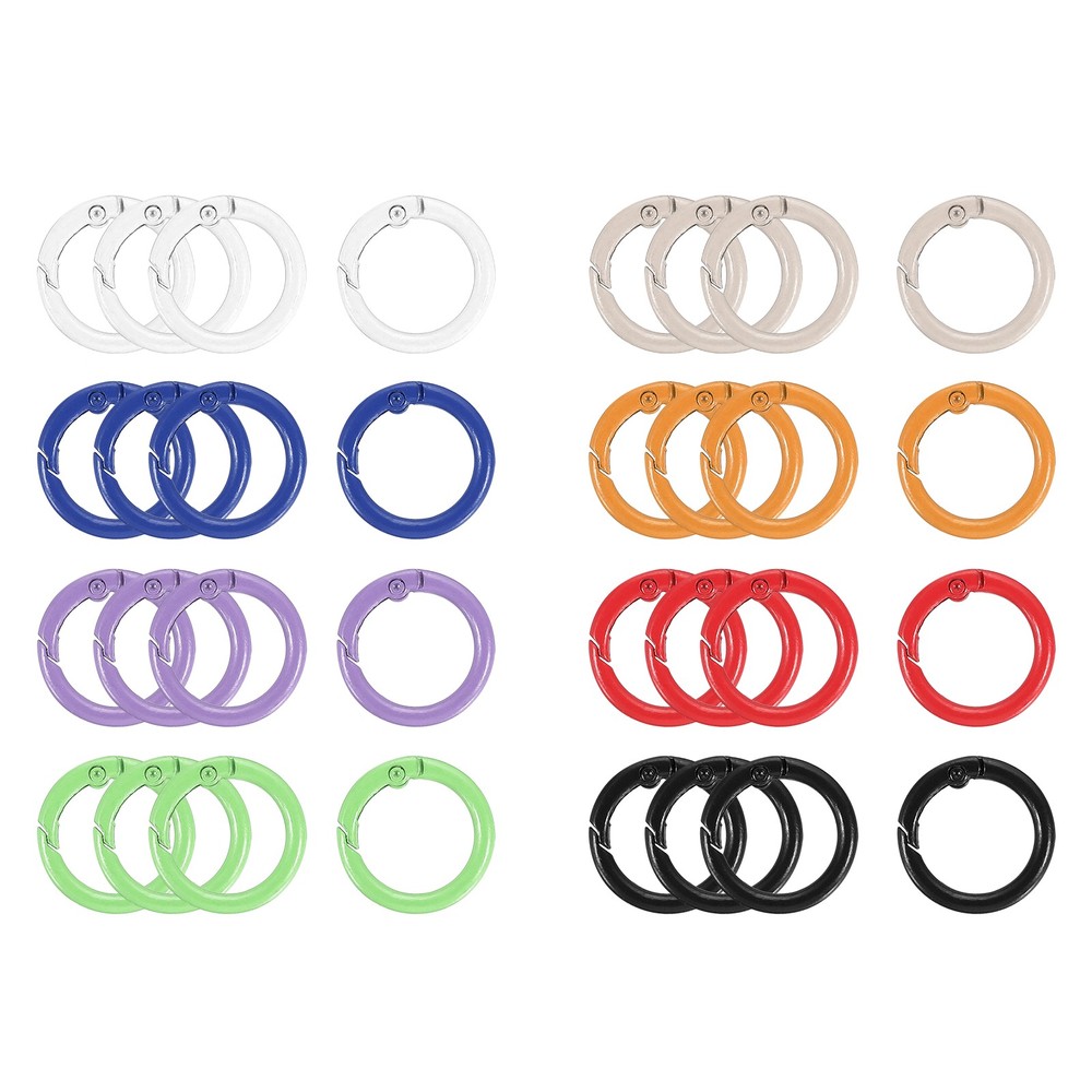 1Set Round Spring O Rings, Trigger Spring Snap Clip, Black and 7 Colors