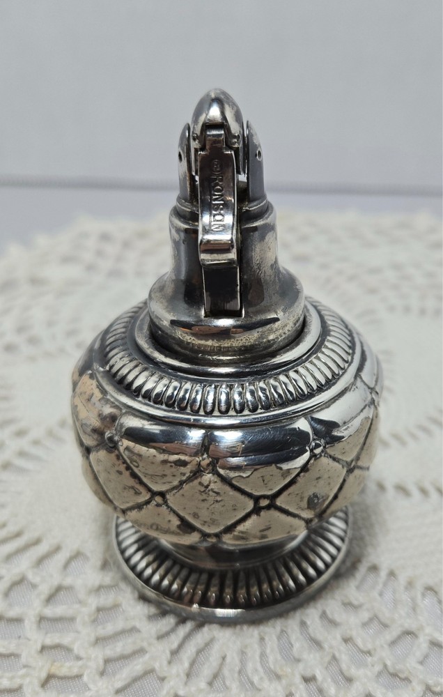 Ronson Gloria Silver Plated Table Lighter (C5 OCC)