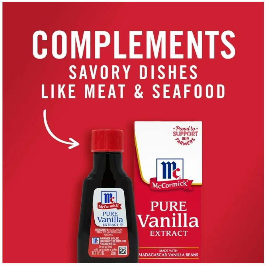 McCormick Pure Vanilla Extract, 1.0 fl oz Box