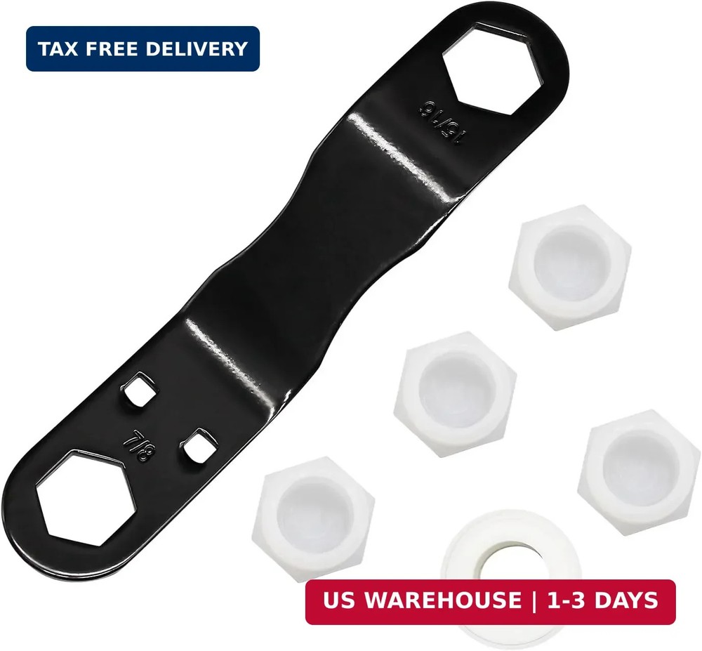 RV Water Heater Drain Plug Kit Include Wrench & 4 Pieces 1/2" NPT RV Heater Wate