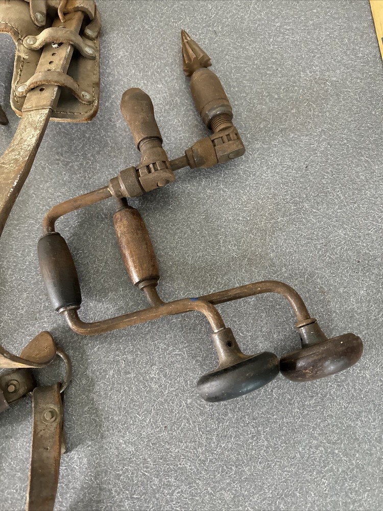 Vintage Lineman Pole Climbing Gear Lot