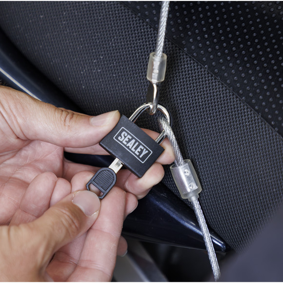 Sealey SHGCL3 Motorcycle Cable Lock 3m