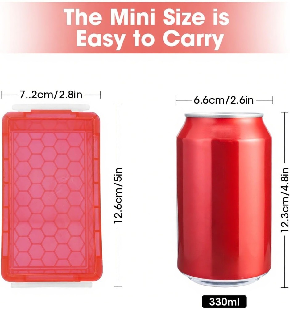 Small Plastic Box, 5" X 2.8" X 2" Stackable Mini Storage Box with Lid, Clear ...