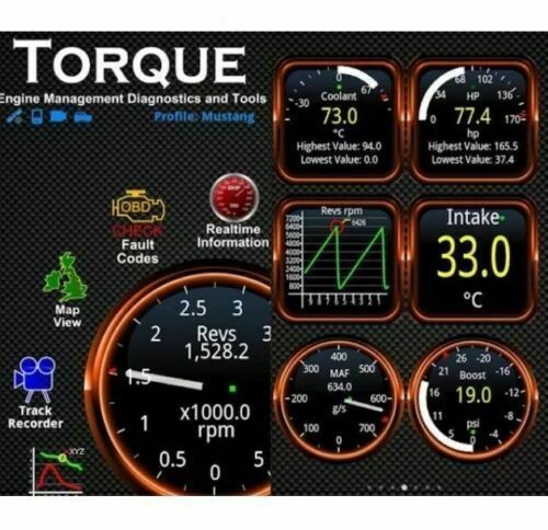 Bluetooth OBD2 OBDII Car Scanner Code Reader Check Engine Light - For Torque Pro